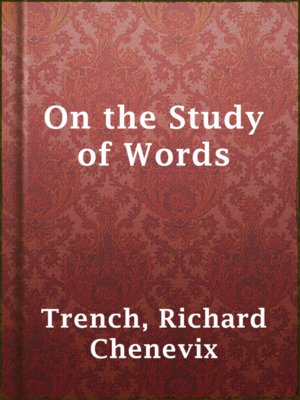 cover image of On the Study of Words